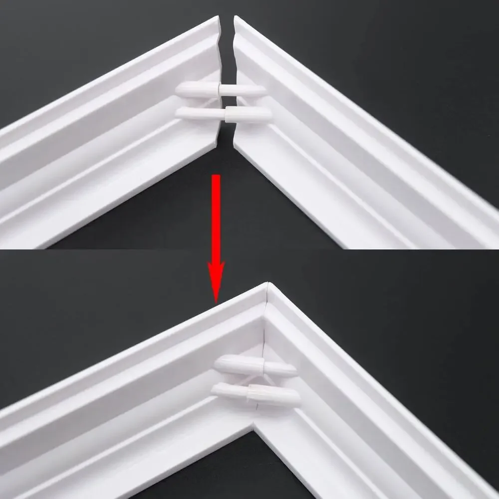 True 4 * 4Inch 2 Packs Split Style Vinyl Fence Post Skirt/White Color PVC Post